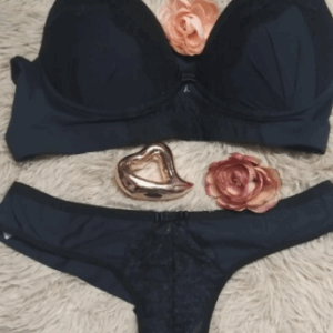 Conjunto Plus Size Fio Dental Preto